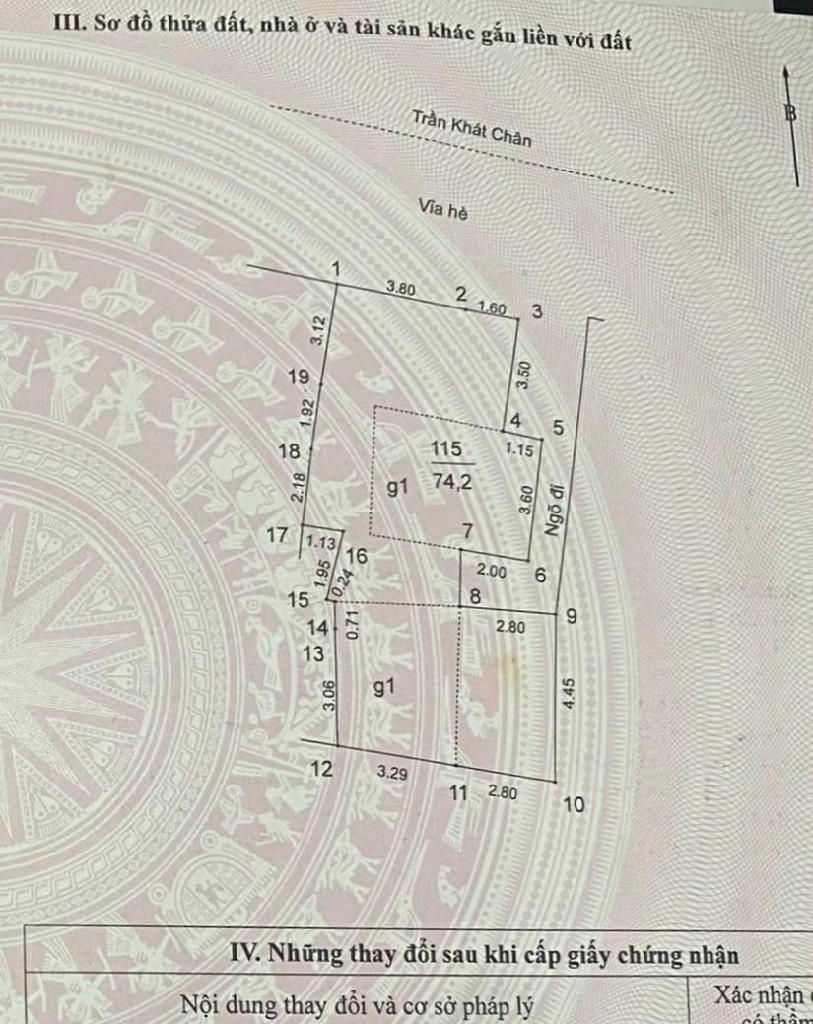 Bán nhà Trần Khát Chân - diện tích 74m2 6 tầng - Mặt phố lớn, kinh doanh sầm uất - giá 75 tỷ
