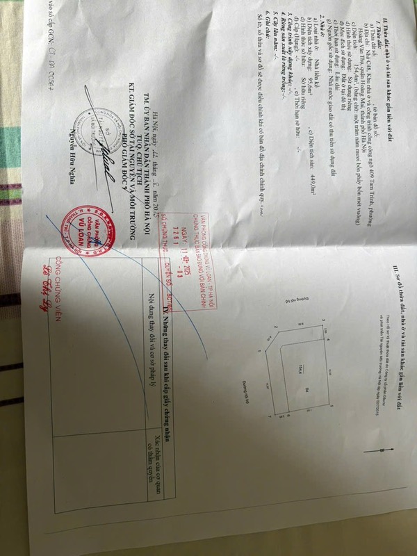 Bán nhà Tam Trinh - diện tích 154.4m2 6 tầng - Lô góc 2 mặt thoáng - giá 67 tỷ