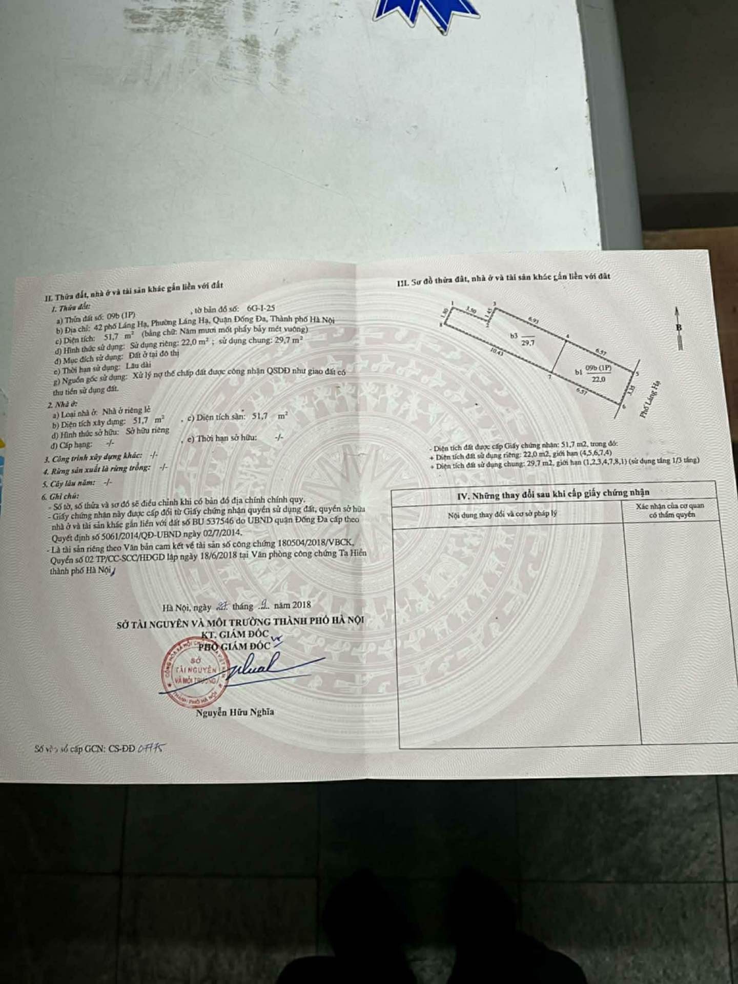 Bán nhà Láng Hạ - diện tích 52m2 2 tầng - Mặt phố kinh doanh - giá 41,5 tỷ