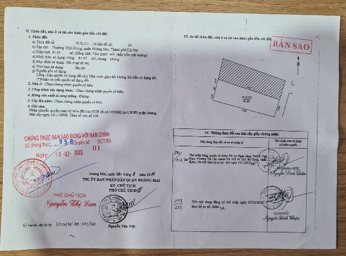 Bán nhà Lĩnh Nam - diện tích 81m2 1 tầng - ngõ ô tô tránh ba gác - giá 16,8 tỷ