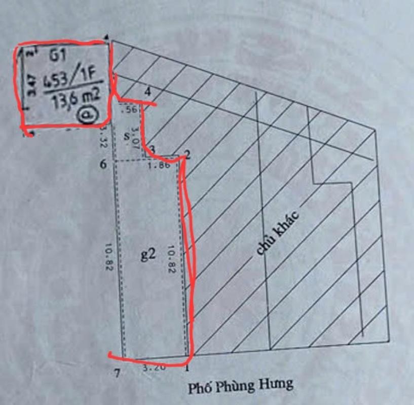 Bán nhà Phùng Hưng - diện tích 54,4m2 3 tầng - Lô góc 2 mặt thoáng - giá 33 tỷ