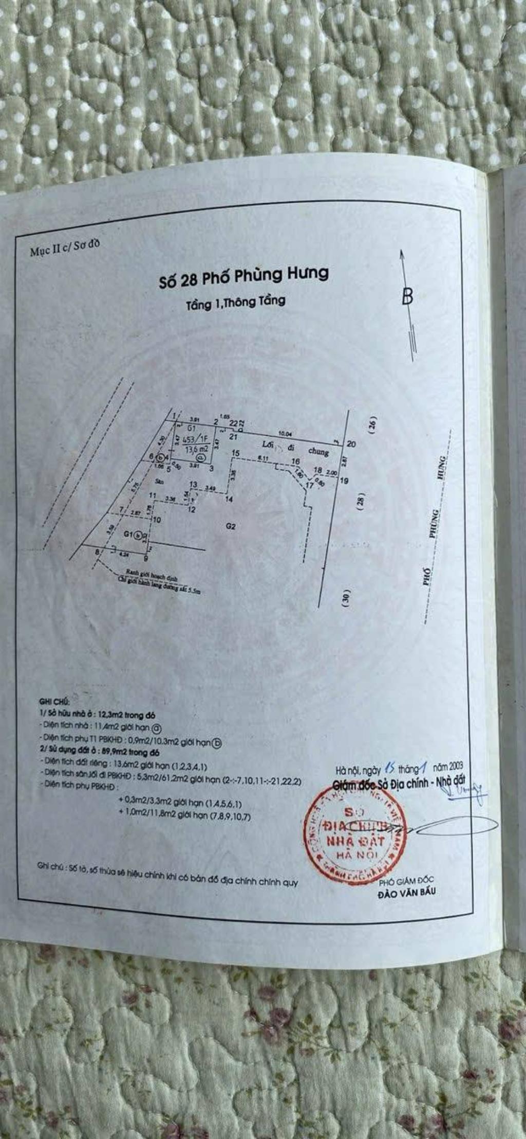Bán nhà Phùng Hưng - diện tích 54,4m2 3 tầng - Lô góc 2 mặt thoáng - giá 33 tỷ