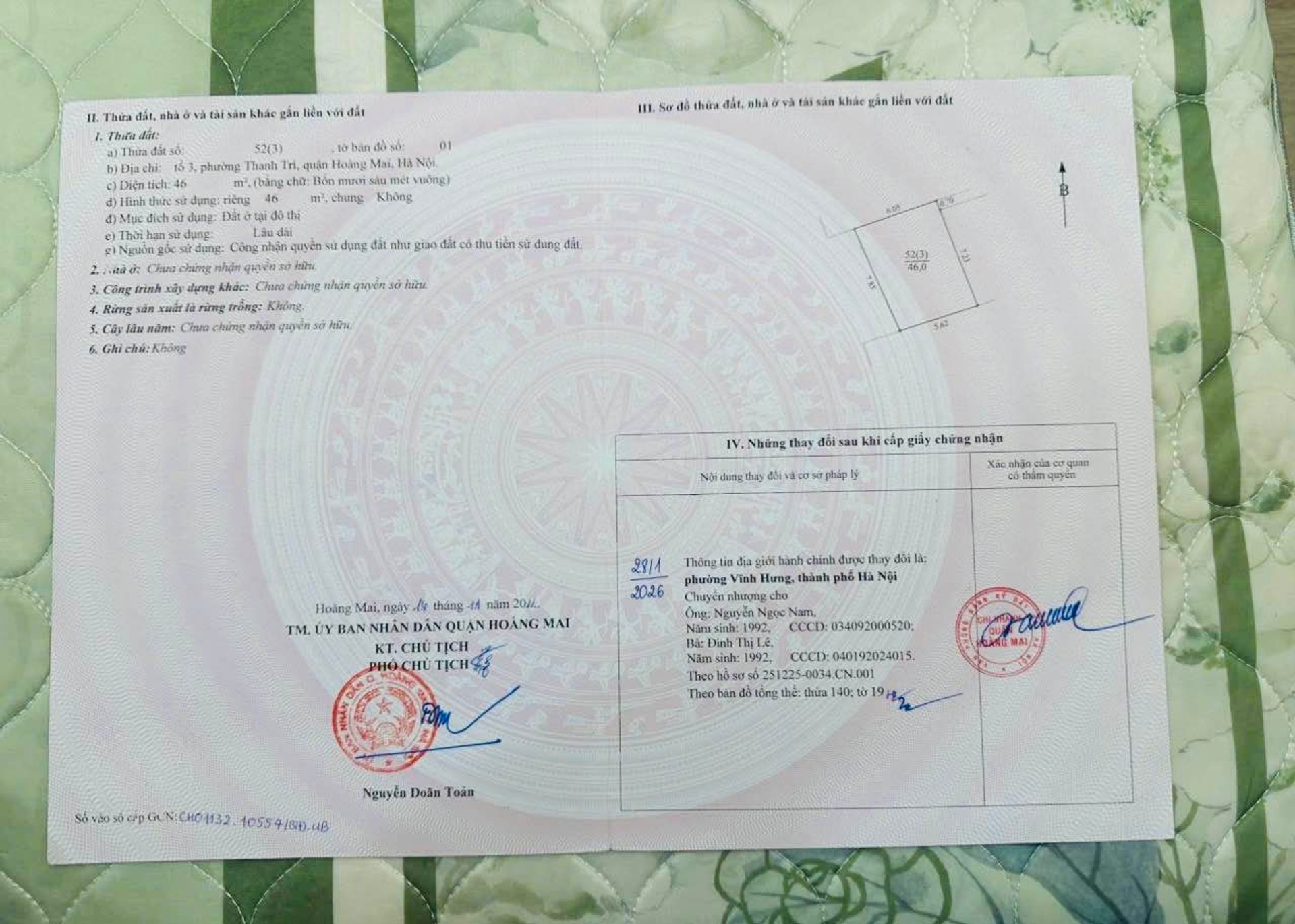 Bán nhà Nguyễn Khoái - diện tích 46m2 5 tầng - Thang máy, gần ô tô - giá 9,3 tỷ