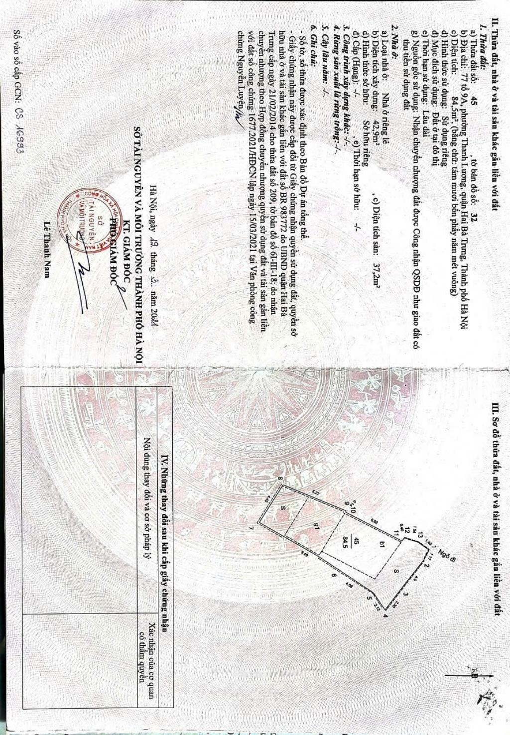 Bán nhà Hai Bà Trưng - diện tích 84m2 6 tầng - Thang máy - giá 18,5 tỷ