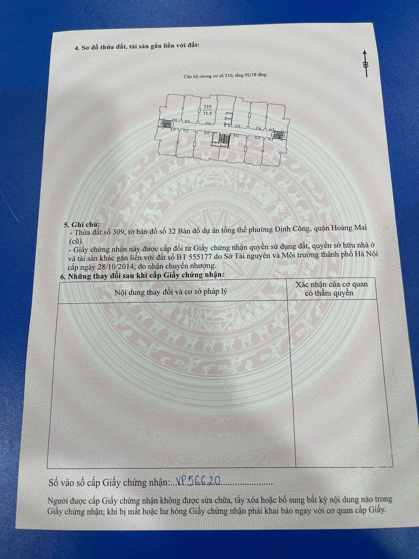 Bán nhà Định Công - diện tích 71m2 1 tầng - Căn hộ 210 - giá 5,8 tỷ