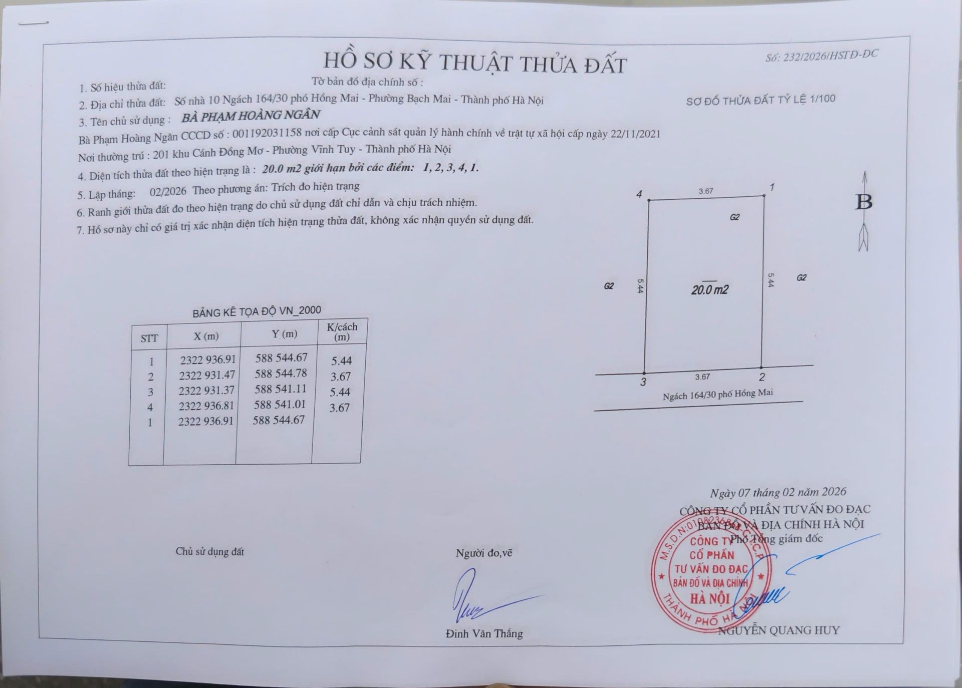 Bán nhà Hồng Mai - diện tích 20m2 2 tầng - gần ô tô - giá 2,9 tỷ