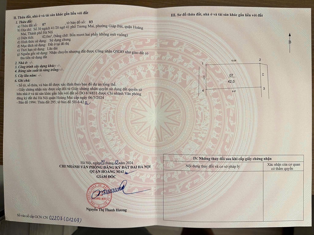 Bán nhà Tương Mai - diện tích 42m2 7 tầng - Thang máy - giá 15,7 tỷ