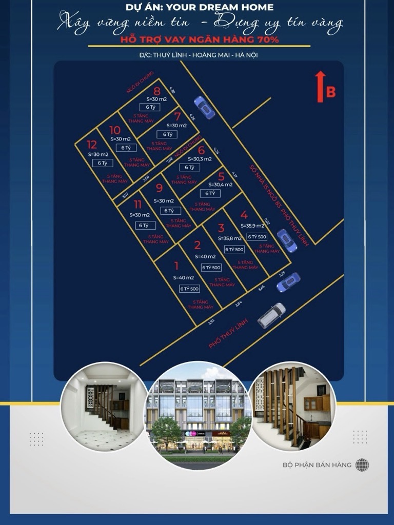 Bán nhà Thúy Lĩnh - diện tích 36m2 6 tầng - Ô TÔ TRÁNH - giá 7 tỷ