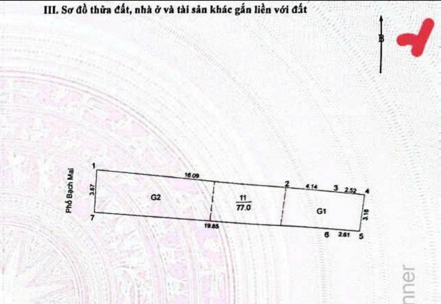 Bán nhà Bạch Mai - diện tích 170m2 9 tầng - Thoáng trước, sau - giá 165 tỷ
