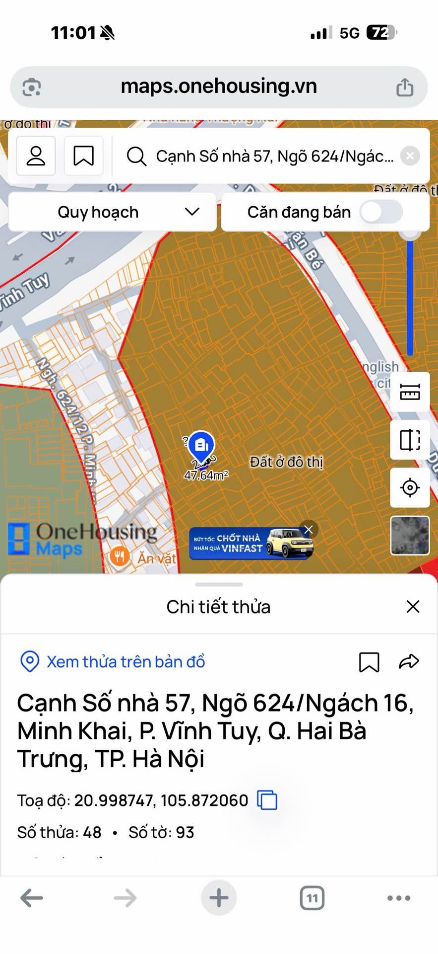 Bán nhà Minh Khai - diện tích 44m2 2 tầng - Ngõ thông - giá 9 tỷ