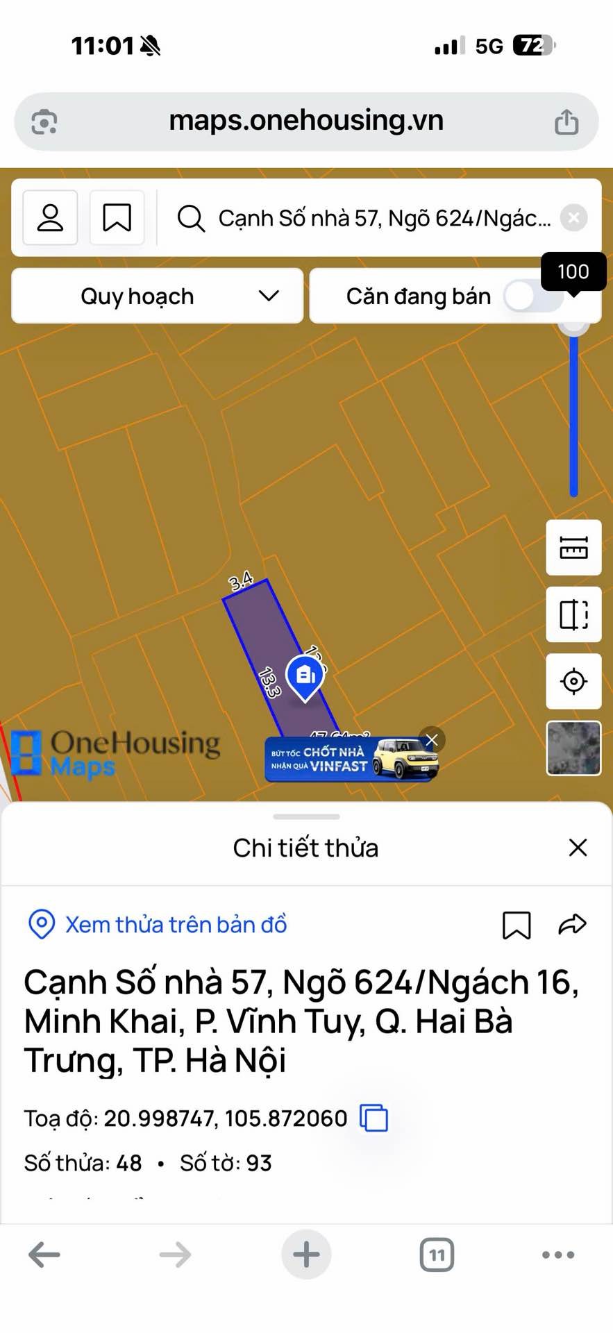 Bán nhà Minh Khai - diện tích 44m2 2 tầng - Ngõ thông - giá 9 tỷ