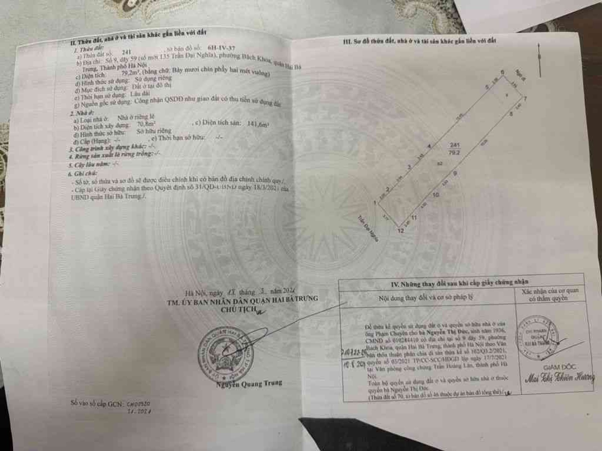Bán nhà Trần Đại Nghĩa - diện tích 79m2 3 tầng - Lô góc mặt phố - giá 52 tỷ