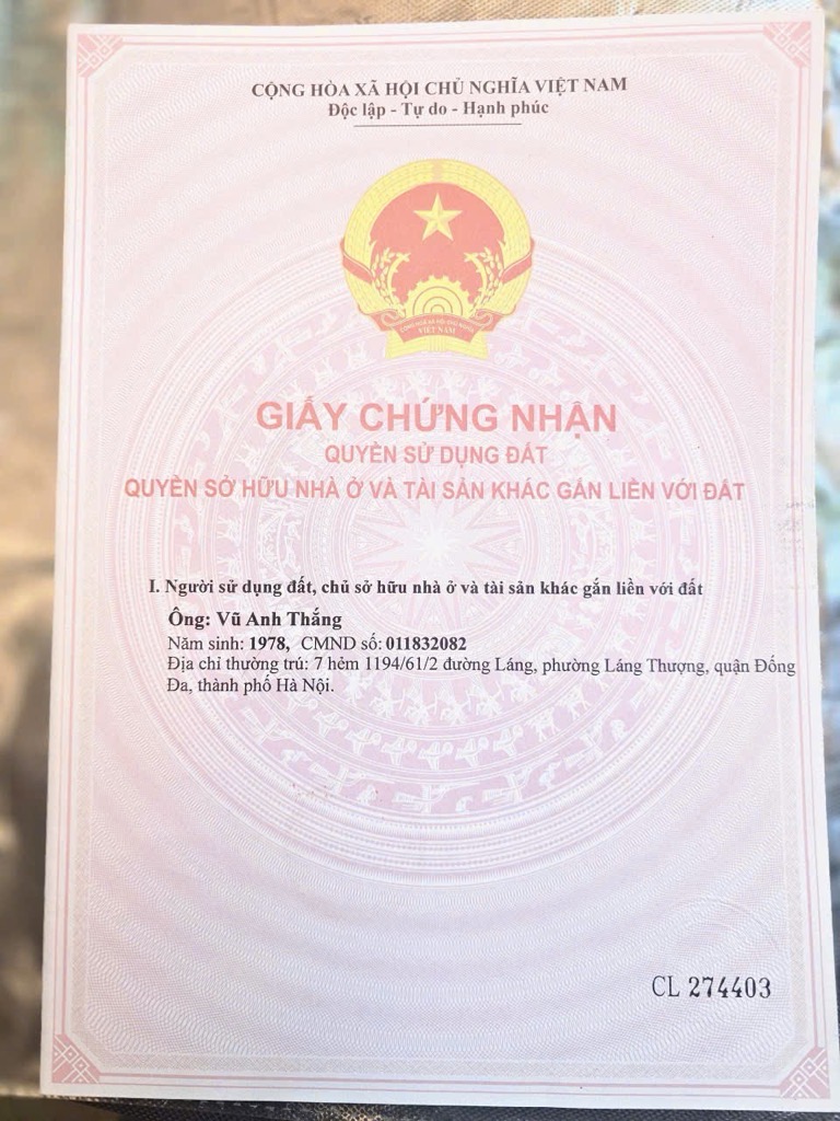 Bán nhà Đường Láng - diện tích 60m2 2 tầng - Ô tô nằm gọn trong nhà - giá 25 tỷ