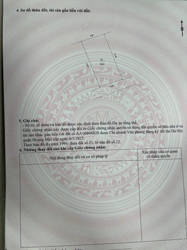 Bán nhà Đại Từ - diện tích 92m2 6 tầng - Ngõ thông - giá 25 tỷ