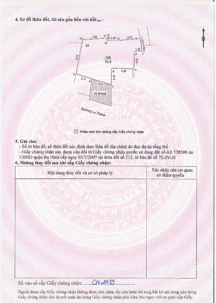 Bán nhà La Thành - diện tích 75.8m2 3 tầng - Ô tô tránh - giá 45 tỷ