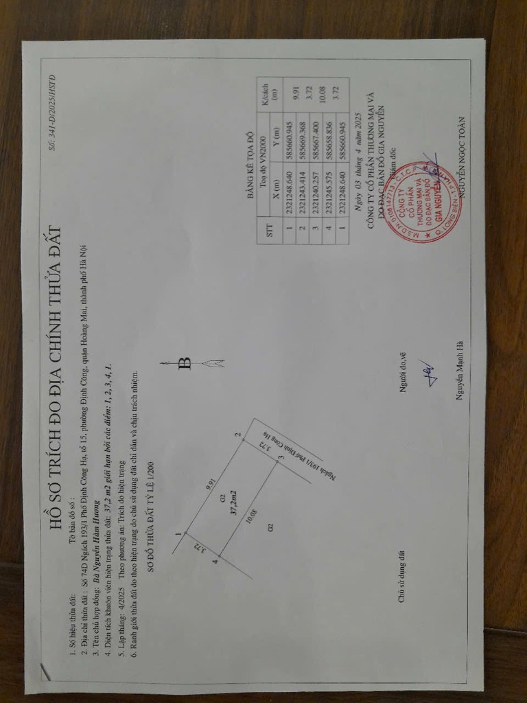 Bán nhà Định Công Hạ - diện tích 38m2 2 tầng - Nhà mới cứng cong - đẹp ở luôn - giá 3,2 tỷ