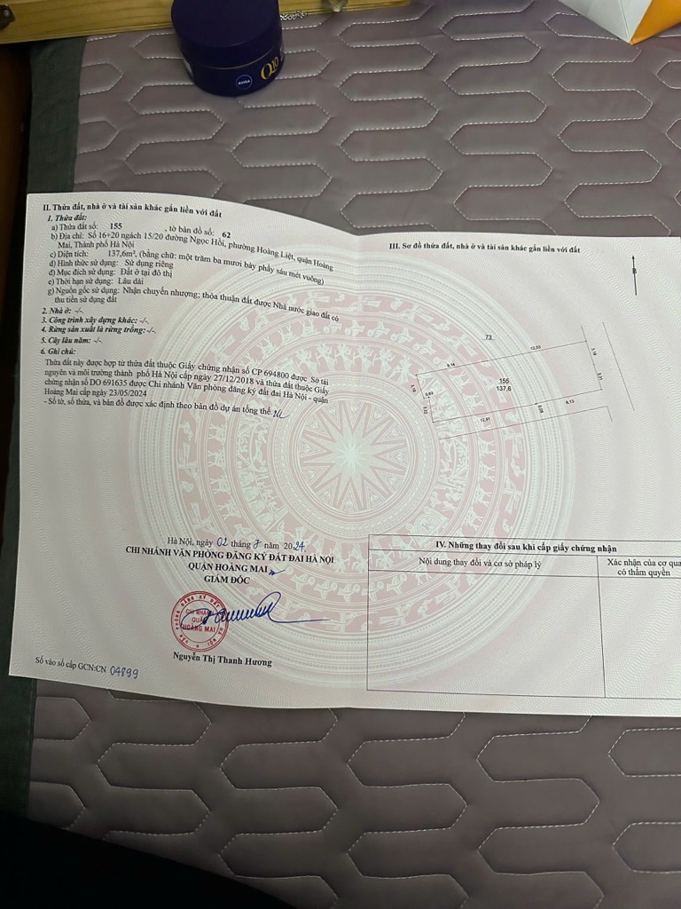 Bán nhà Ngọc Hồi - diện tích 138m2 3 tầng - Lô góc 2 mặt thoáng - giá 31 tỷ