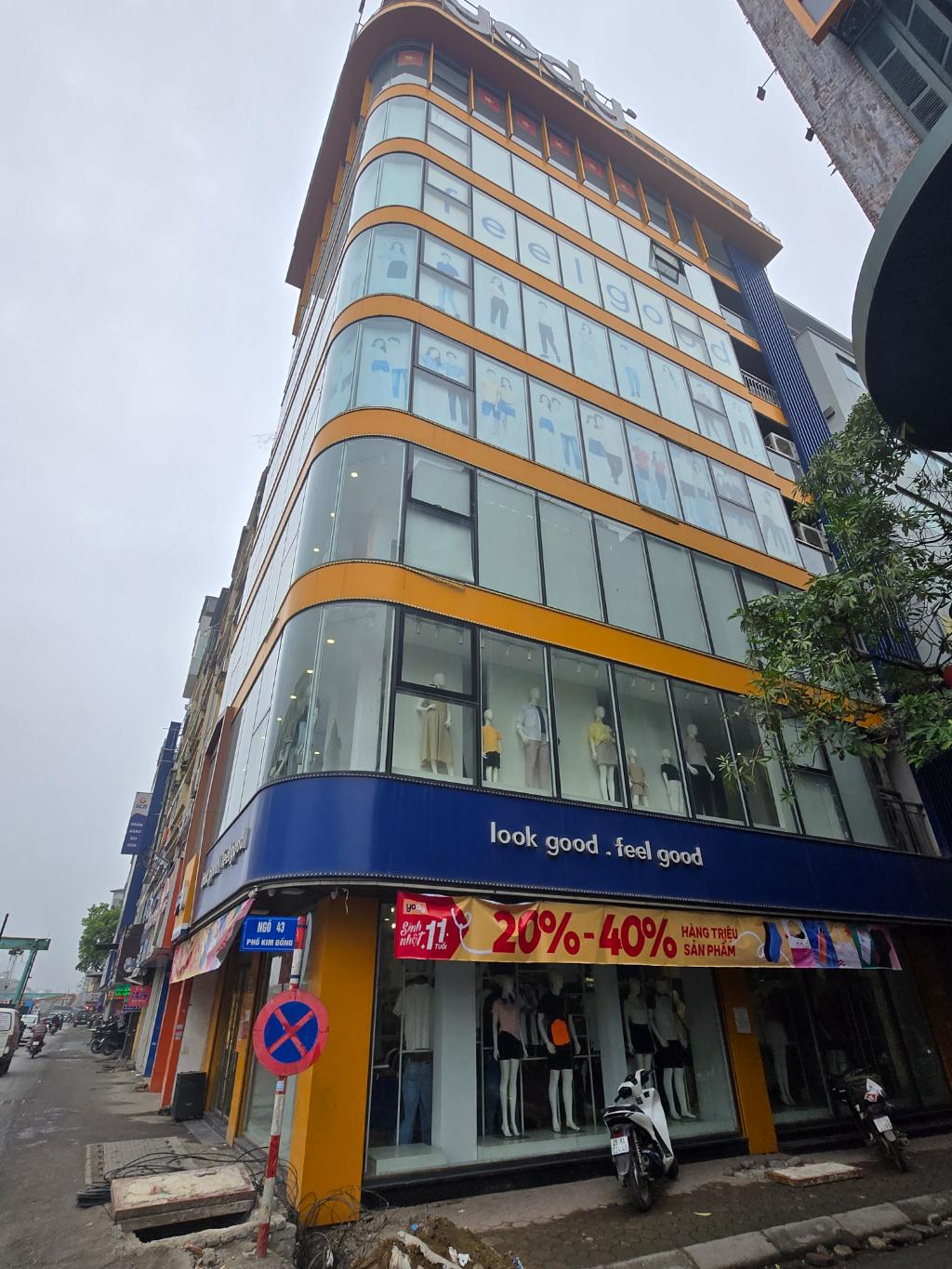 Bán nhà Kim Đồng - diện tích 109m2 9 tầng - Lô góc 2 mặt đường lớn - giá 85 tỷ