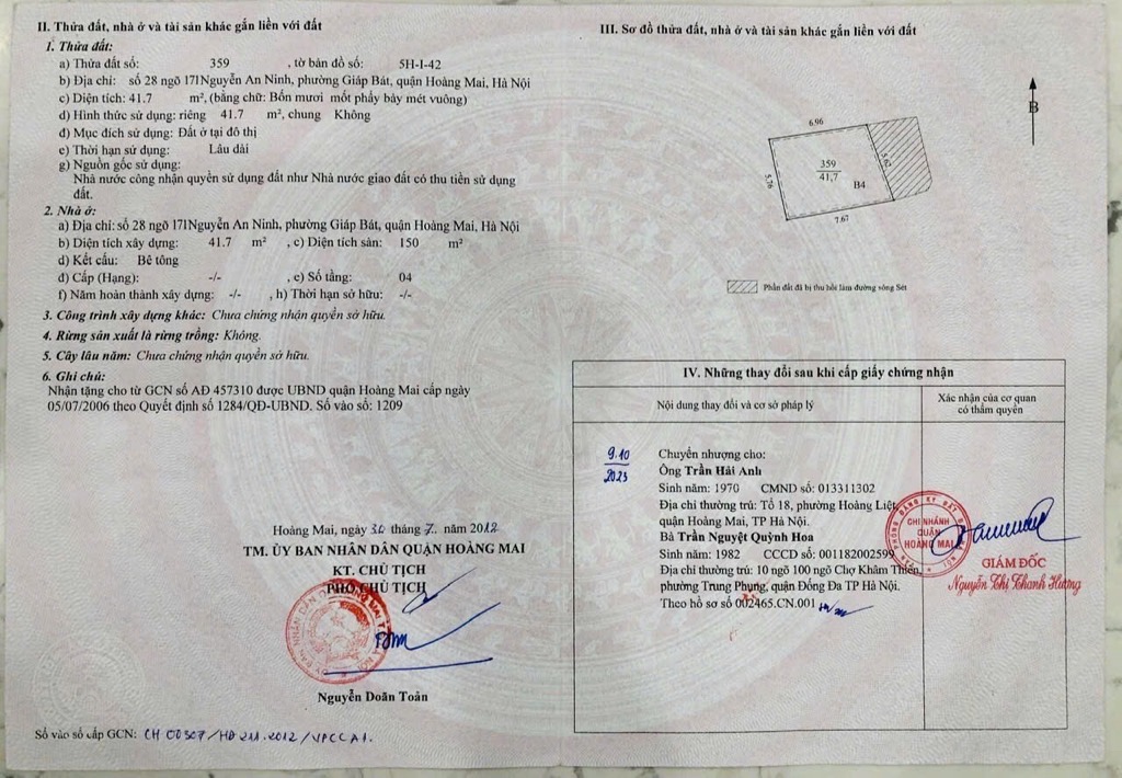 Bán nhà Tương Mai - diện tích 50m2 5 tầng - Lô góc 3 mặt thoáng - giá 15,5 tỷ