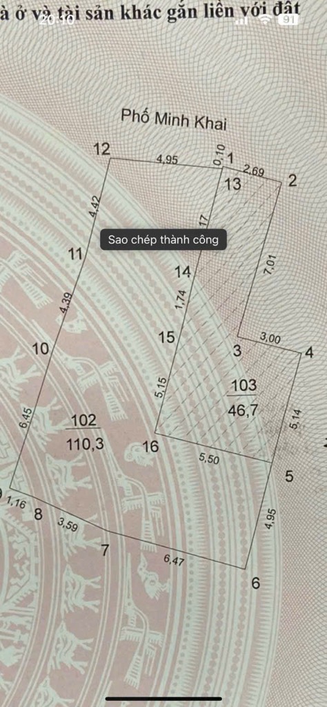 Bán nhà Minh Khai - diện tích 110m2 4 tầng - Lô góc 2 mặt thoáng - giá 69,8 tỷ