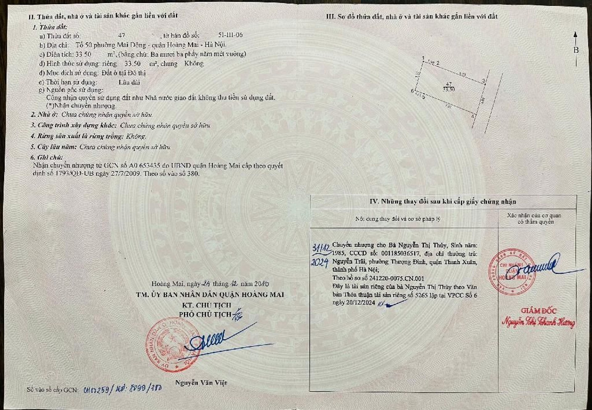 Bán nhà Tam Trinh - diện tích 34m2 5 tầng - Ô TÔ SÁT NHÀ - giá 8,8 tỷ