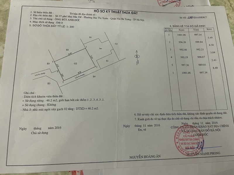 Bán nhà Mai Hắc Đế - diện tích 47m2 3 tầng - nhà đẹp hiếm có - giá 7 tỷ
