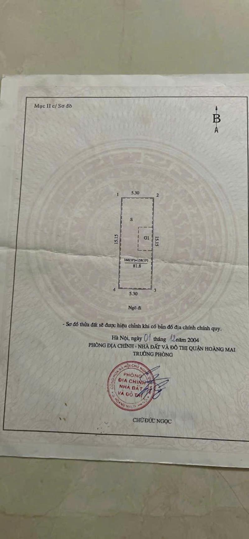 Bán nhà Trương Định - diện tích 82m2 1 tầng - Đất vuông đẹp - giá 19 tỷ