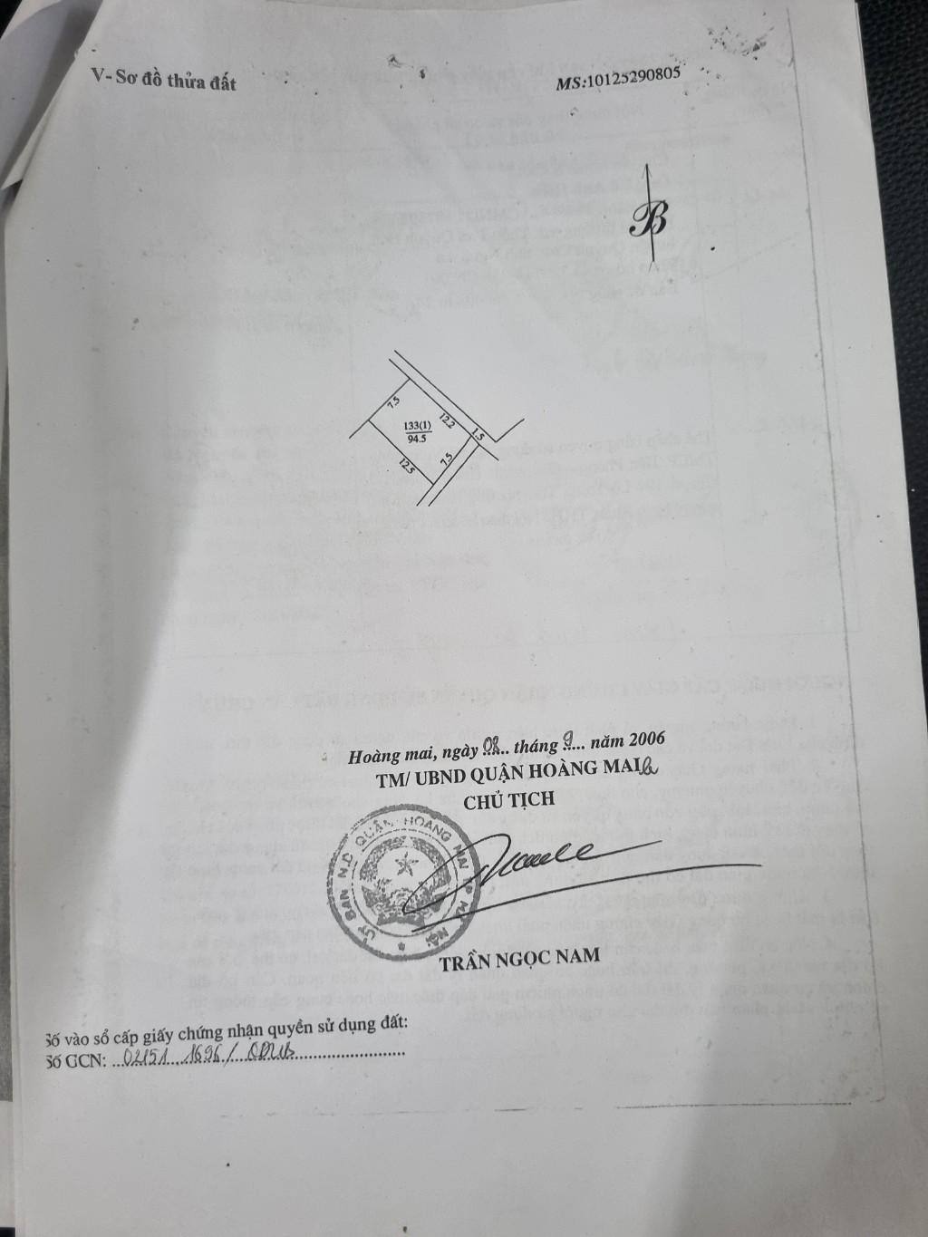 Bán nhà Kim Giang - diện tích 95m2 5 tầng - Ngõ thông - giá 25 tỷ