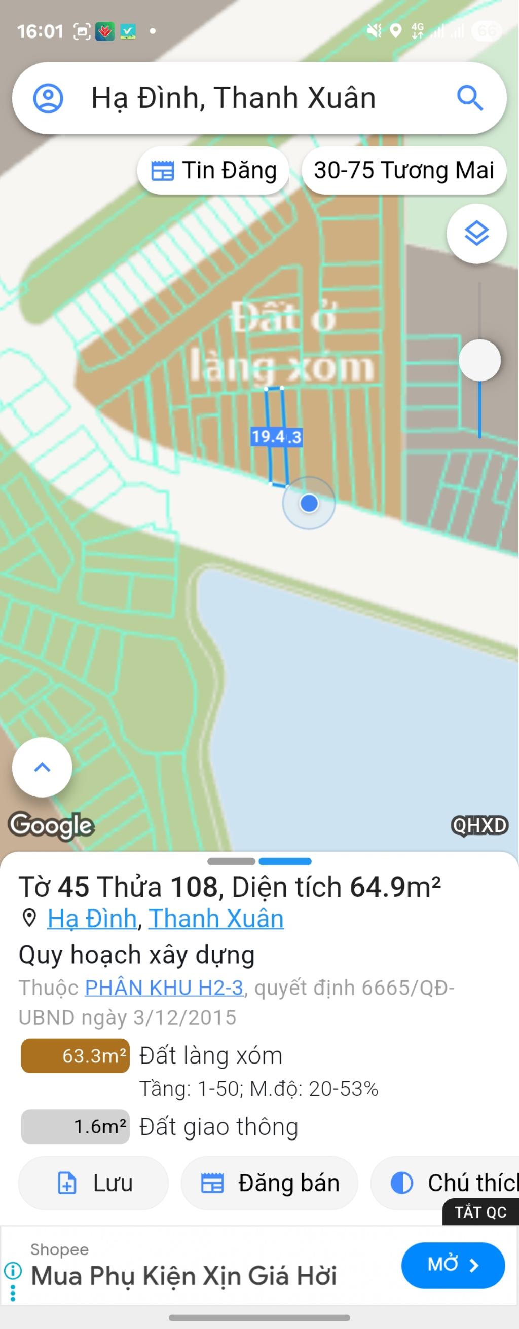 Bán nhà Hồ Hạ Đình - diện tích 64m2 4 tầng - MẶT PHỐ - KINH DOANH - VỈA HÈ - VIEW HỒ - giá 27,5 tỷ