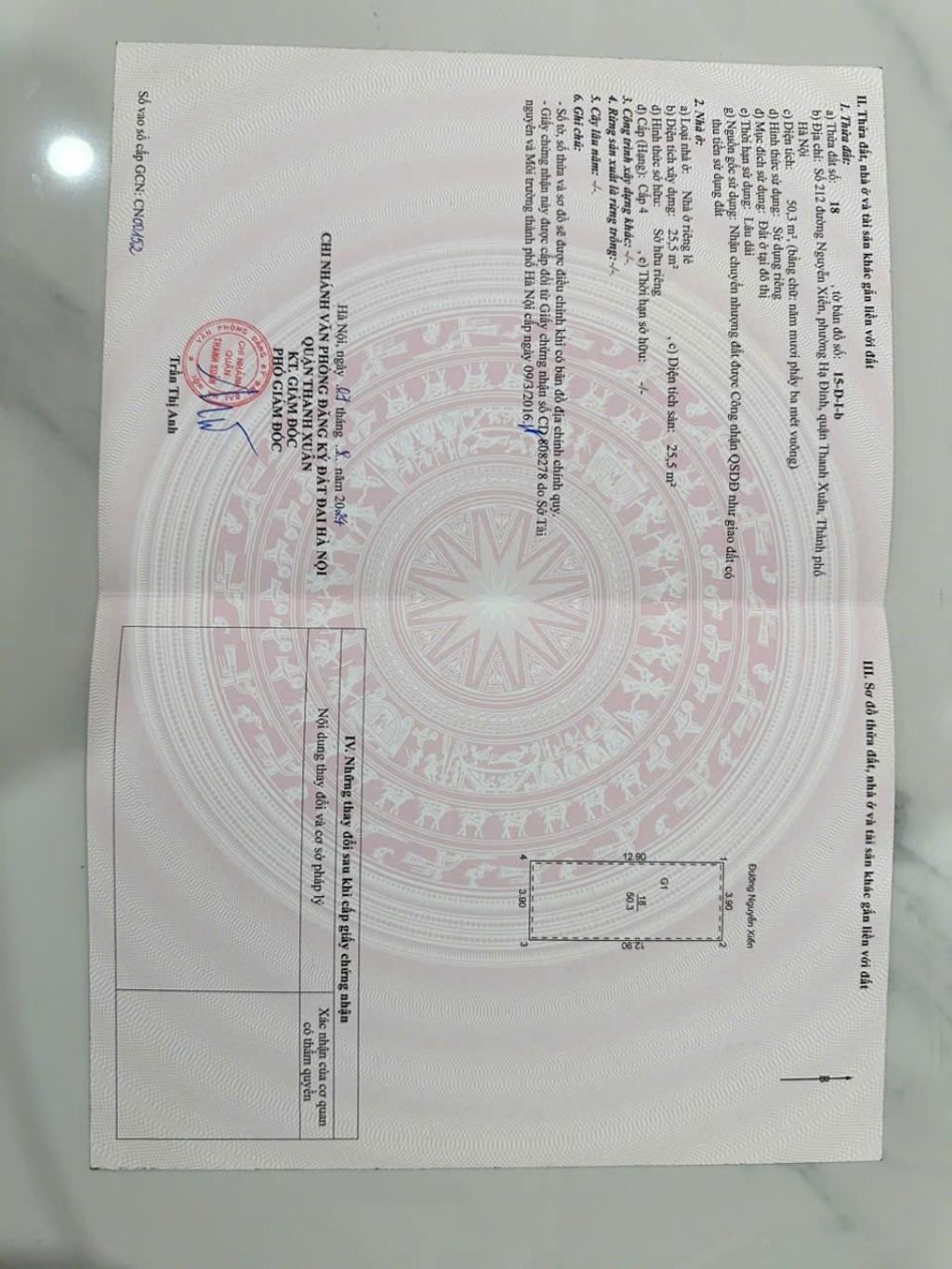 Bán nhà Nguyễn Xiển - diện tích 50.3m2 7 tầng - MẶT PHỐ THANG MÁY - giá 29,9 tỷ