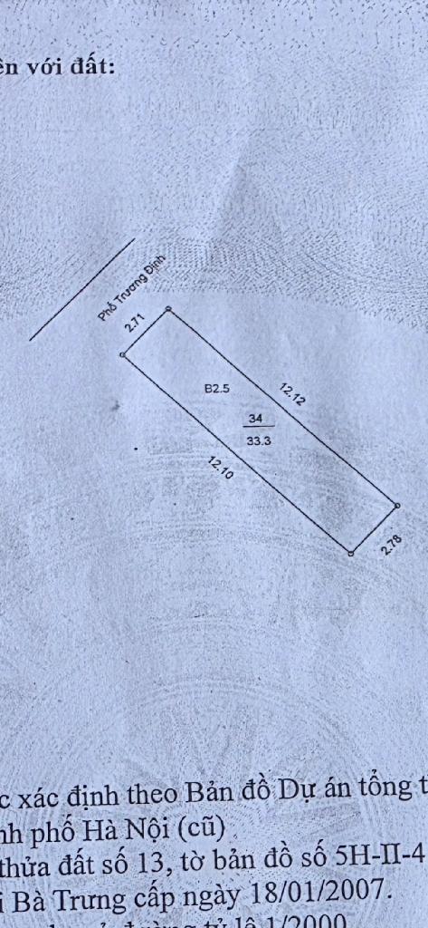 Bán nhà Trương Định - diện tích 33m2 3 tầng - Lô góc 3 thoáng - giá 14,5 tỷ
