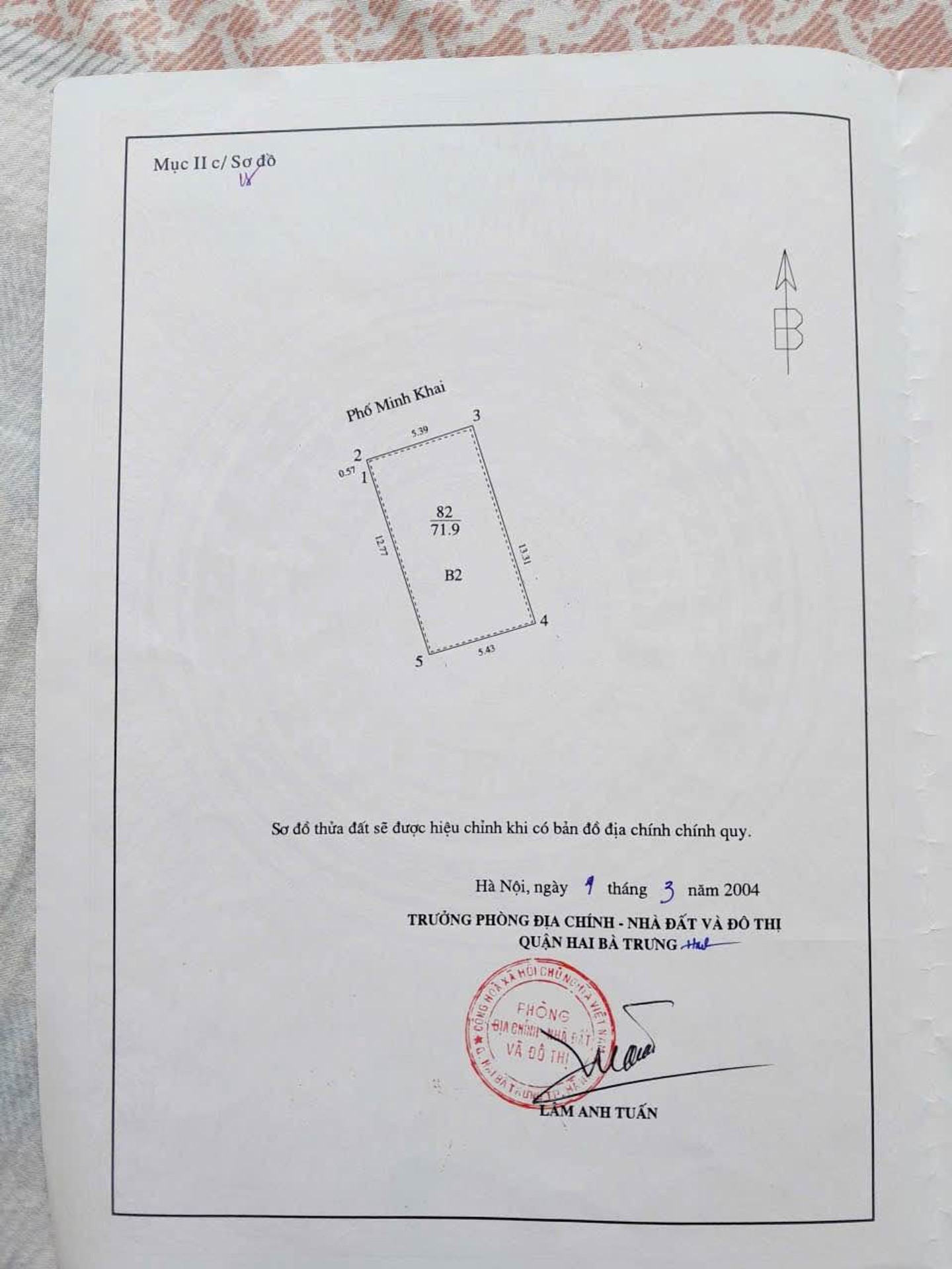 Bán nhà Minh Khai - diện tích 72m2 2 tầng - Lô góc 3 mặt thoáng - giá 65 tỷ