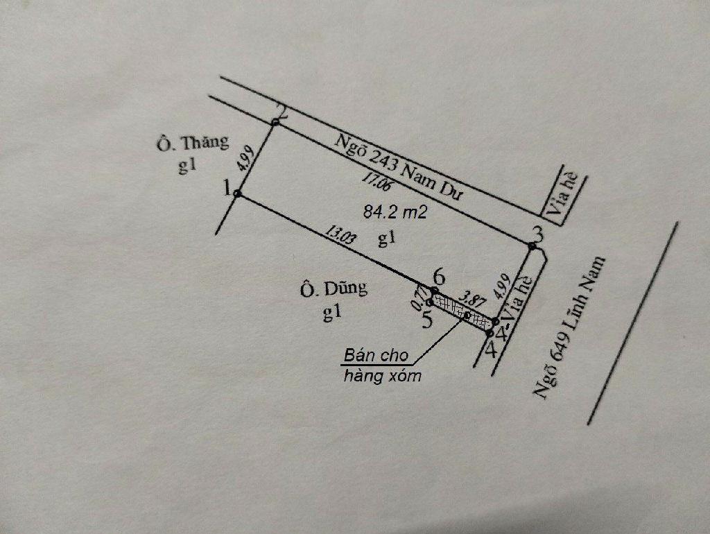 Bán nhà Lĩnh Nam - diện tích 84m2 1 tầng - Lô góc thoáng sáng - giá 8,2 tỷ