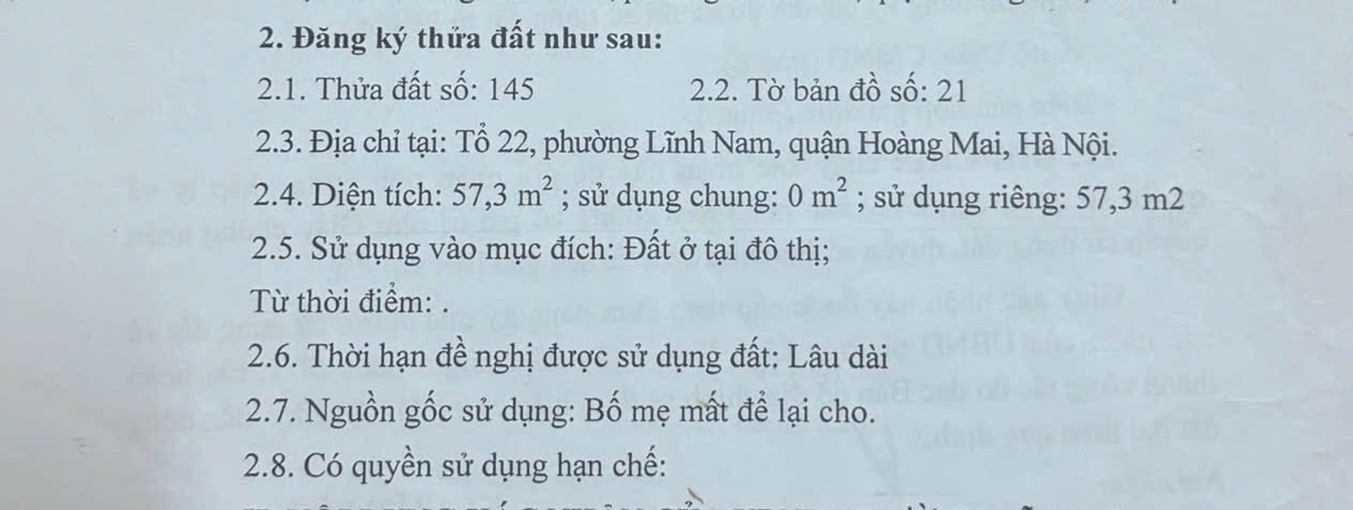 Bán nhà Nam Dư - diện tích 57m2 2 tầng - Cách một nhà ra ô tô tránh ngõ thông - giá 4,9 tỷ