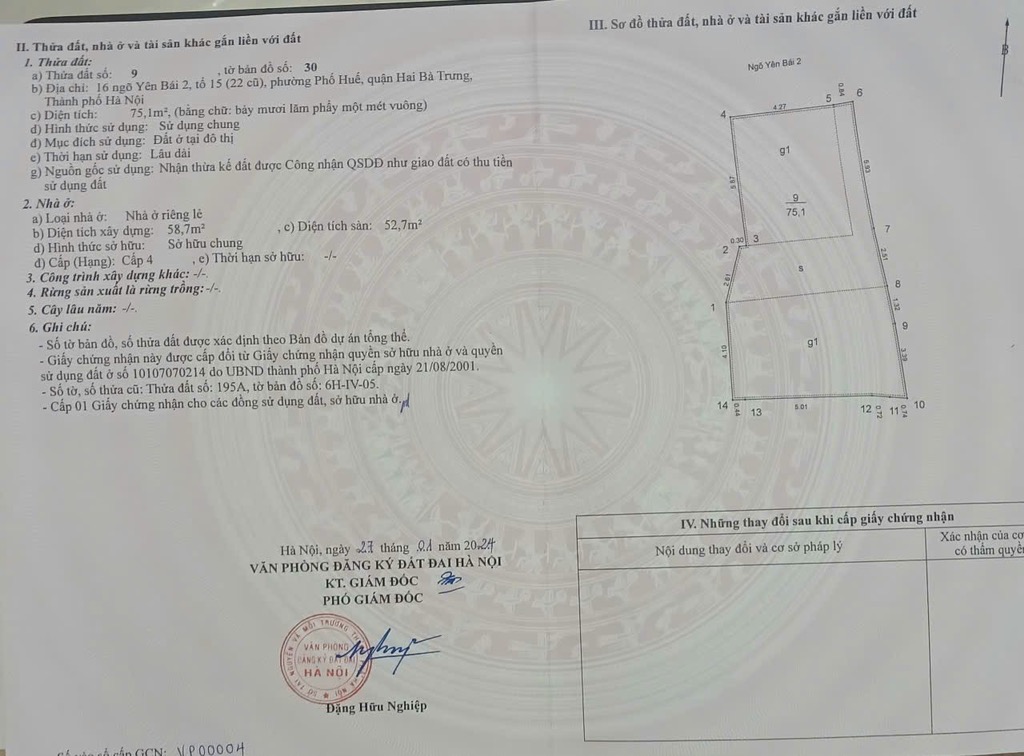 Bán nhà Yên Bái 2 - diện tích 75m2 4 tầng - Ô TÔ ĐỖ CỬA - giá 23,8 tỷ