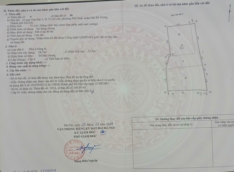 Bán nhà Yên Bái 2 - diện tích 75m2 4 tầng - Ô TÔ ĐỖ CỬA - giá 23,8 tỷ