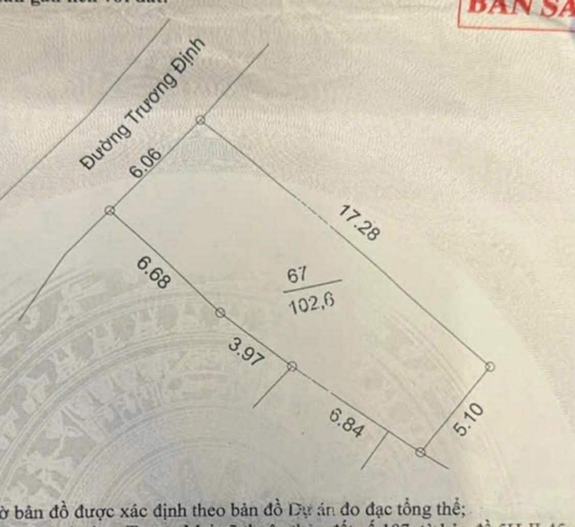 Bán nhà Trương Định - diện tích 102m2 2 tầng - Ngõ 4 ô tô trở lên - giá 5,5 tỷ