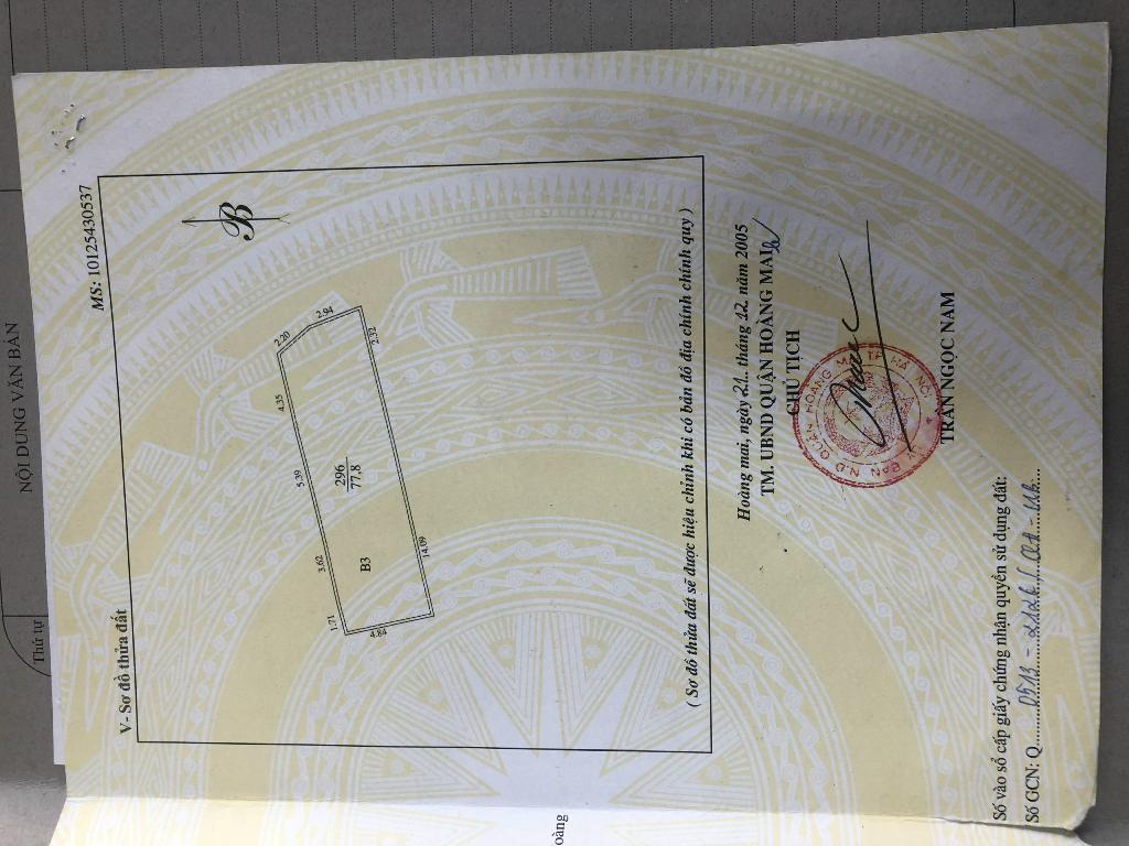 Bán nhà Tương Mai - diện tích 77.8m2 3 tầng - Ngõ 2 ô tô tránh - giá 25 tỷ
