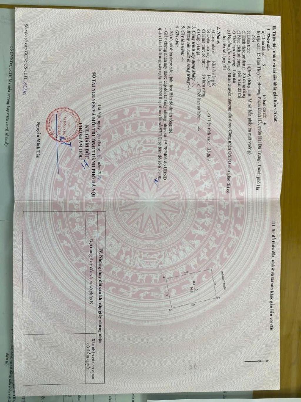 Bán nhà Hàn Thuyên - diện tích 80m2 7 tầng - Thang máy - giá 80 tỷ