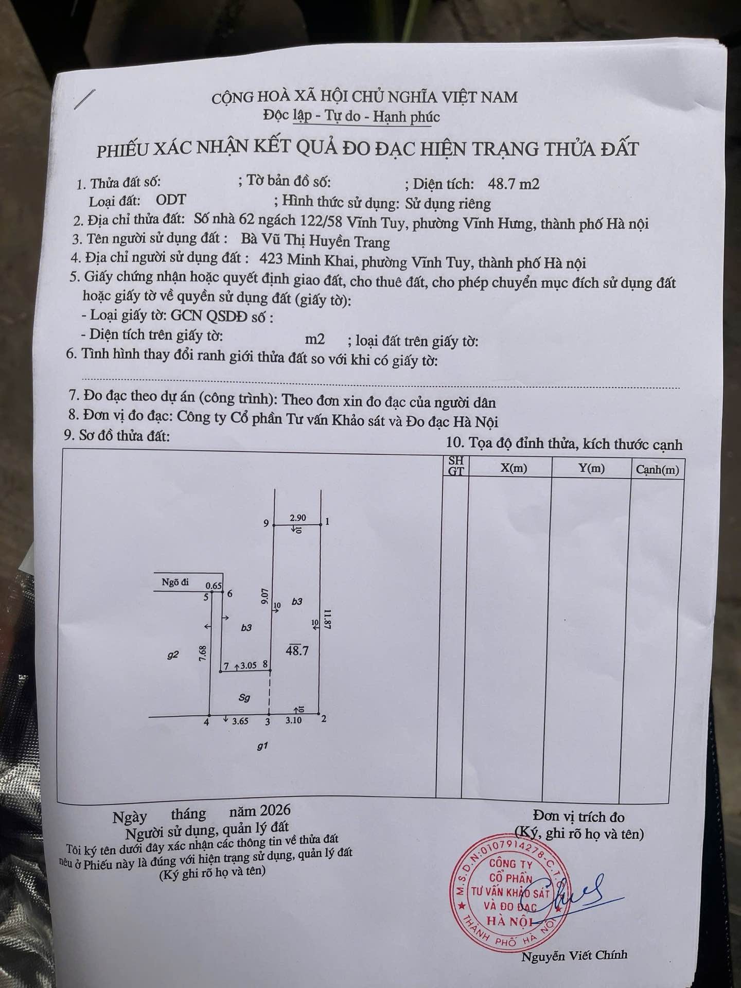 Bán nhà Vĩnh Tuy - diện tích 41m2 4 tầng - Nhà 6 ngủ, full nội thất - giá 3,95 tỷ