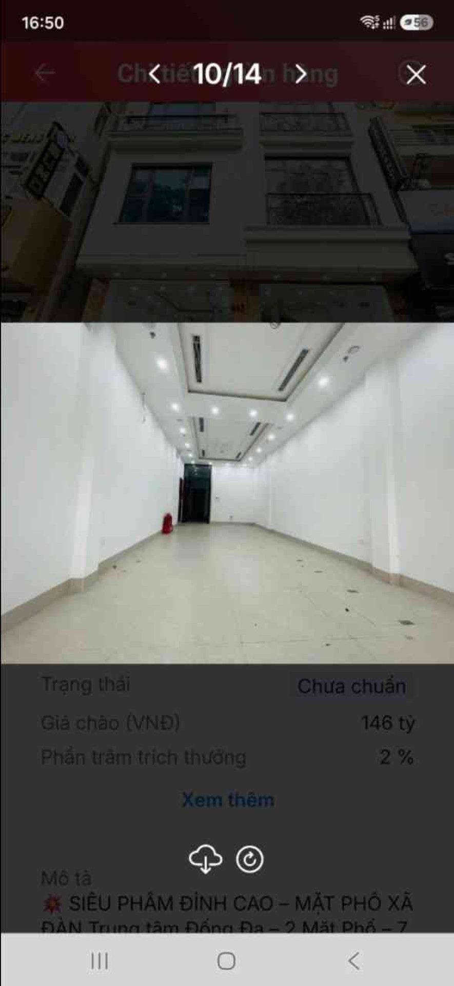Bán nhà Xã Đàn - diện tích 130m2 7 tầng - 2 mặt phố - giá 146 tỷ