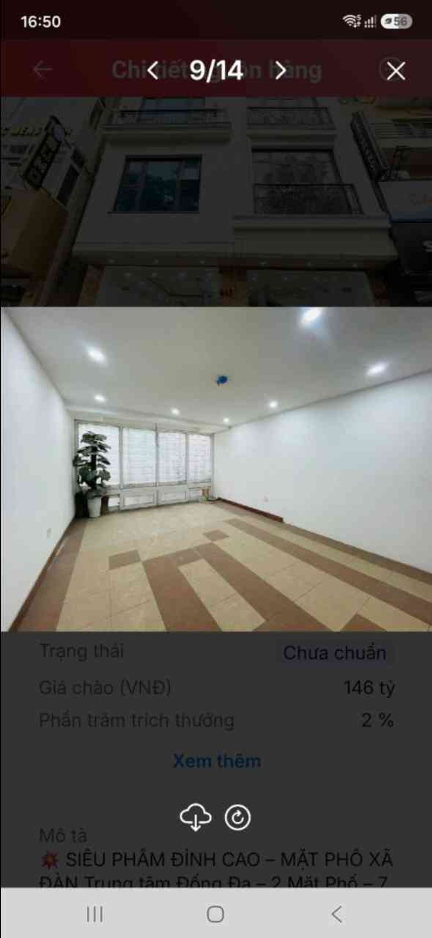 Bán nhà Xã Đàn - diện tích 130m2 7 tầng - 2 mặt phố - giá 146 tỷ