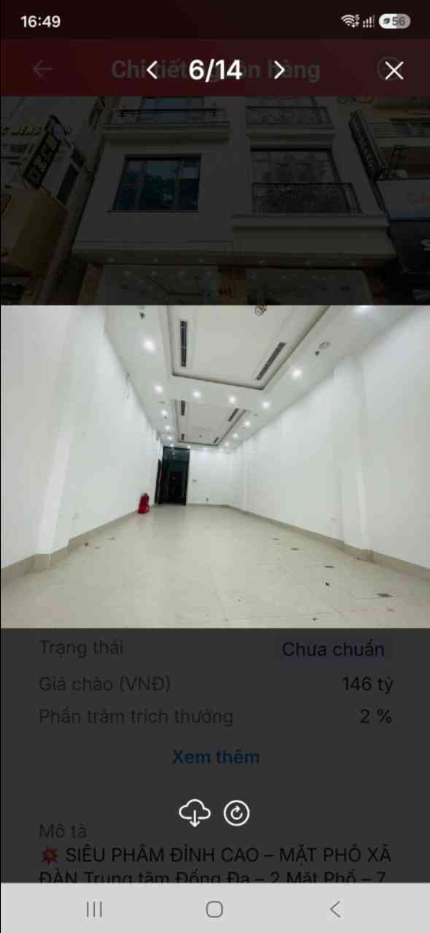 Bán nhà Xã Đàn - diện tích 130m2 7 tầng - 2 mặt phố - giá 146 tỷ
