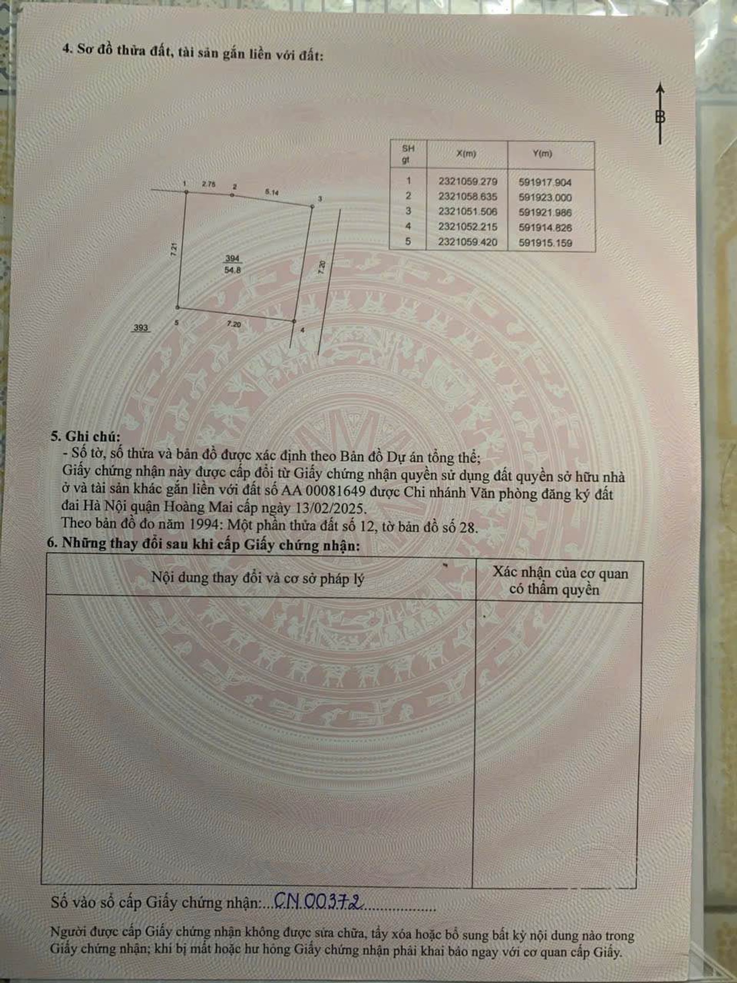 Bán nhà Lĩnh Nam - diện tích 20m2 5 tầng - Nhà mới, 2 mặt thoáng - giá 5 tỷ