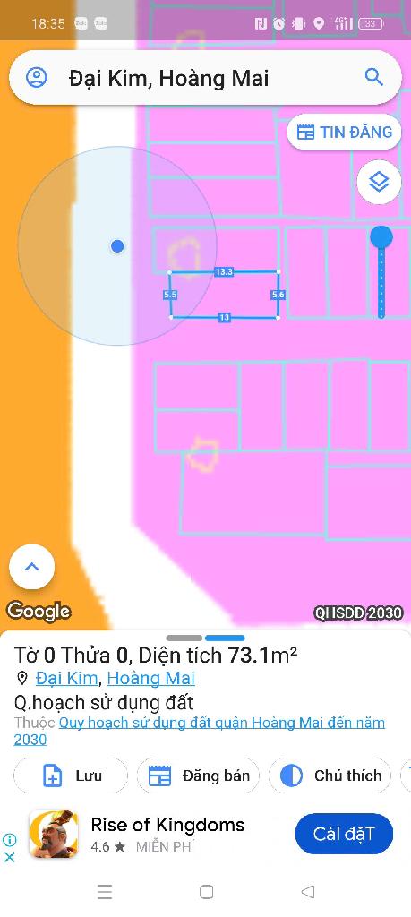Bán nhà Nguyễn Cảnh Dị - diện tích 80m2 5 tầng - Căn góc 2 mặt thoáng - giá 47 tỷ