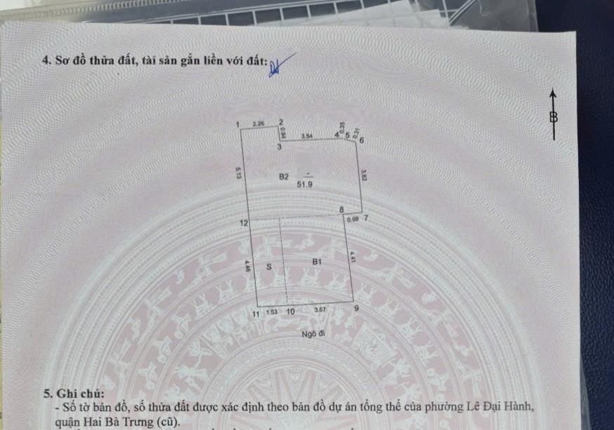Bán nhà Vân Hồ - diện tích 51m2 5 tầng - Lô góc, mặt tiền rộng 5.2m - giá 14,5 tỷ