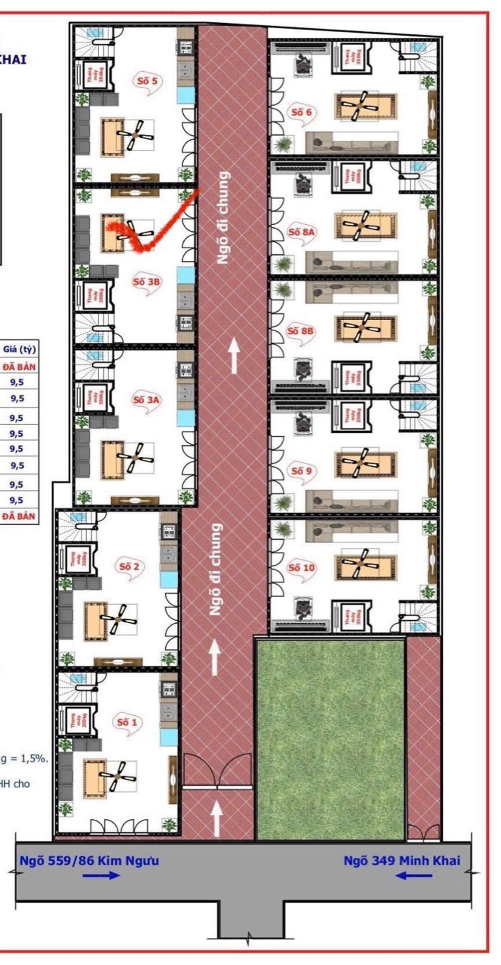 Bán nhà Kim Ngưu - diện tích 30m2 5 tầng - Thang máy - giá 9,6 tỷ