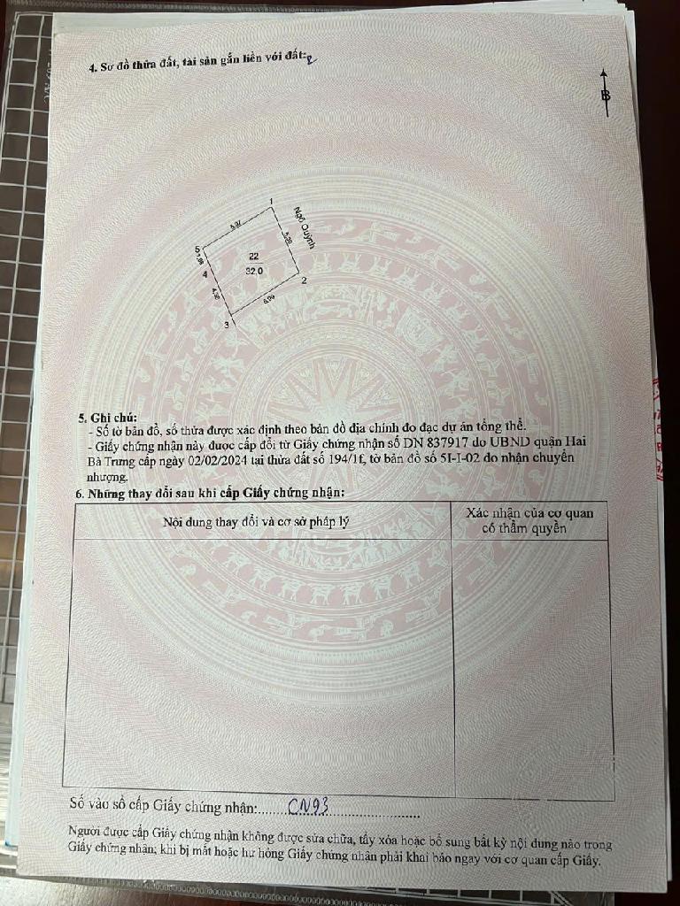 Bán nhà Hai Bà Trưng - diện tích 32m2 5 tầng - Mặt ngõ thông kinh doanh - giá 8,68 tỷ