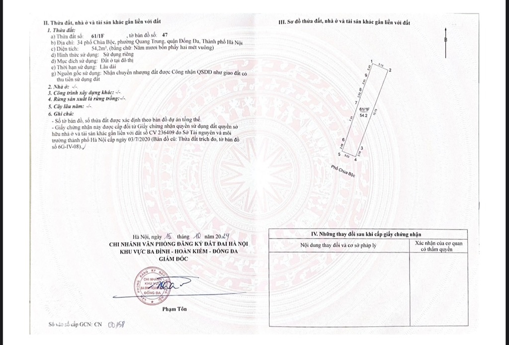 Bán nhà Chùa Bộc - diện tích 54.2m2 2 tầng - Lô góc 2 mặt thoáng - giá 28,9 tỷ