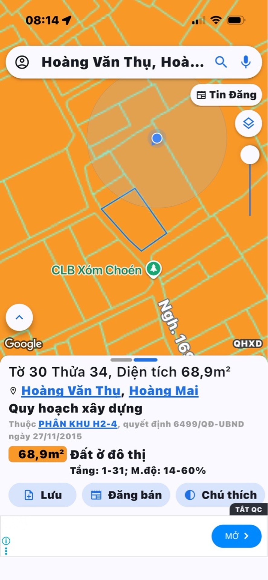 Bán nhà Hoàng Mai - diện tích 69m2 2 tầng - LÔ GÓC - Ở - MẶT TIỀN LỚN - giá 18 tỷ